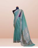 Banarsi Georgette Chiffon Saree – Ice Blue