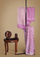 Banarsi Soft Silk Saree – Royal Lilac Elegance (Lilac & Gold)