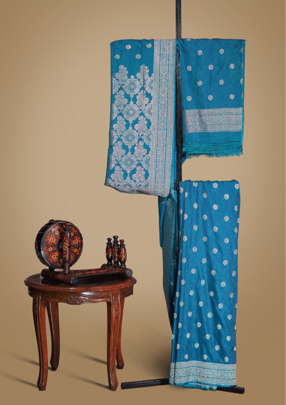 Banarsi Silk Saree – Ferozi Blue