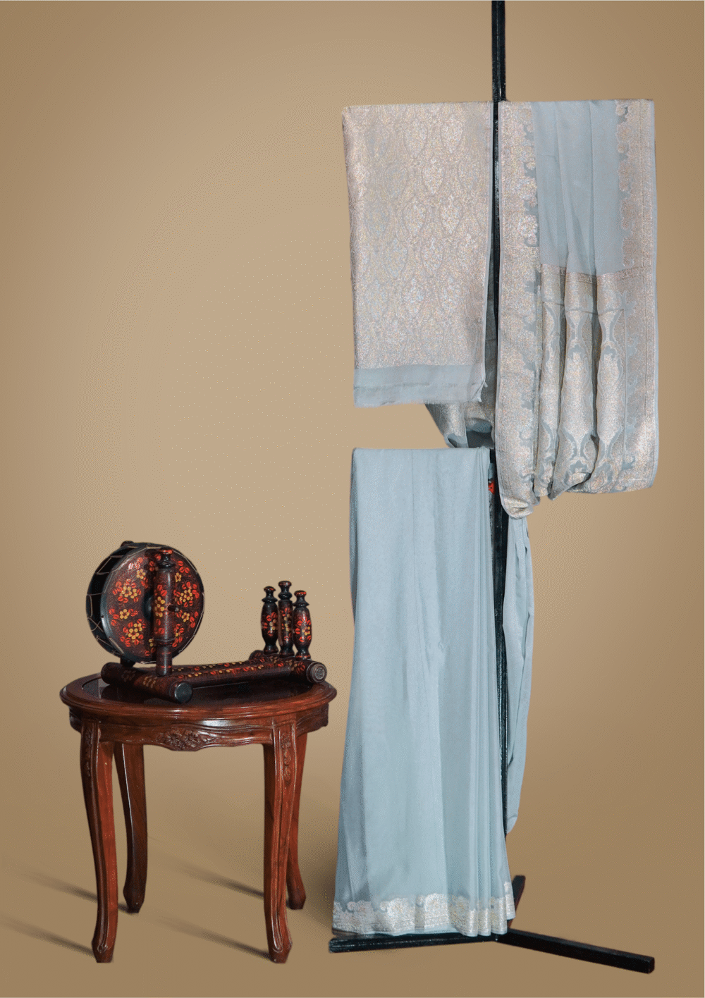 Banarsi Georgette Chiffon Saree – Ice Blue