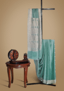 Banarsi Georgette Chiffon Saree – Apple Green