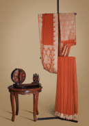 Banarsi Georgette Chiffon Saree – Rust